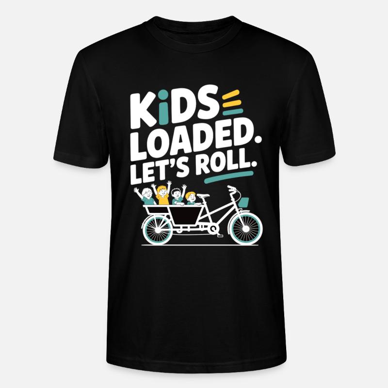 Kids Loaded Lets Roll Lastenrad - Stanley/Stella Unisex Bio-T-Shirt CRAFTER - Schwarz