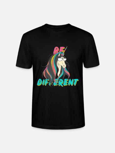 Be Different Nerd Einhorn Party - Stanley/Stella Unisex Bio-T-Shirt CRAFTER - Schwarz