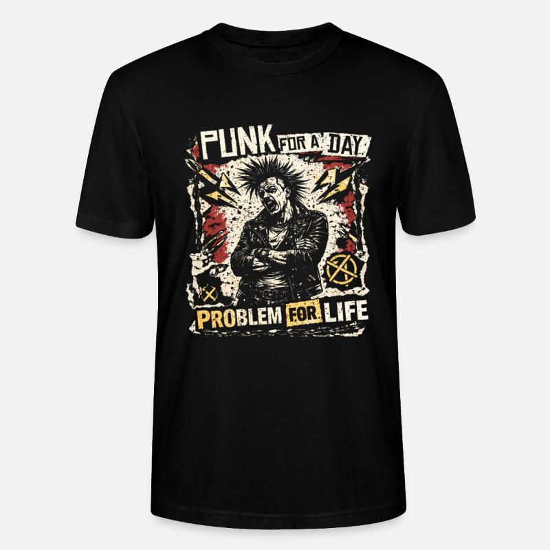Punk For A Day - Stanley/Stella CRAFTER Unisex Organic T-Shirt - black