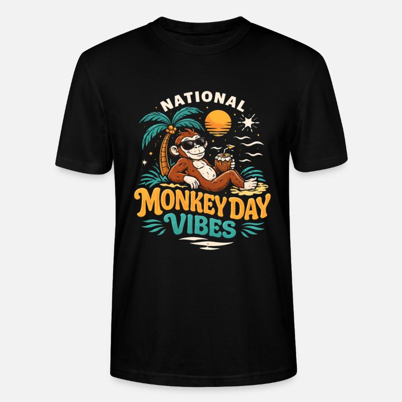 Monkey Day Monkey Day - Stanley/Stella CRAFTER Unisex Organic T-Shirt - black