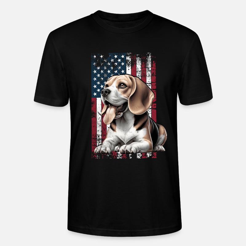 Beagle US Beagle - Stanley/Stella Unisex Bio-T-Shirt CRAFTER - Schwarz