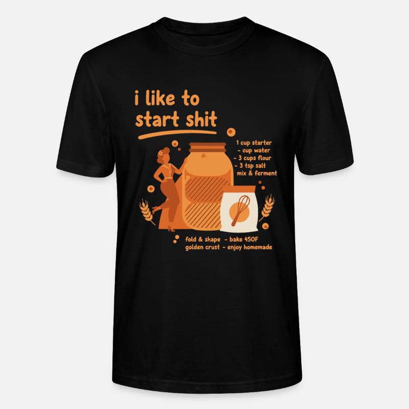 Sauerteigbrot Backbäcker Sauerteigstarter - Stanley/Stella Unisex Bio-T-Shirt CRAFTER - Schwarz