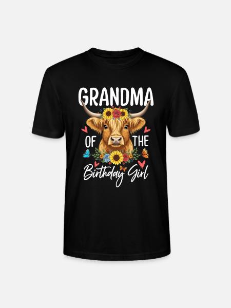 Grand-mère de la fille d’anniversaire - T-shirt bio CRAFTER Stanley Stella Unisexe - noir