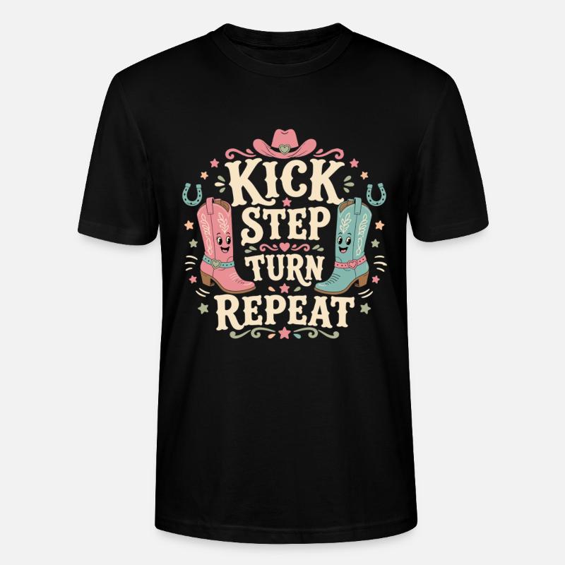 Kick Step Turn Repeat - Stanley/Stella Unisex Bio-T-Shirt CRAFTER - Schwarz