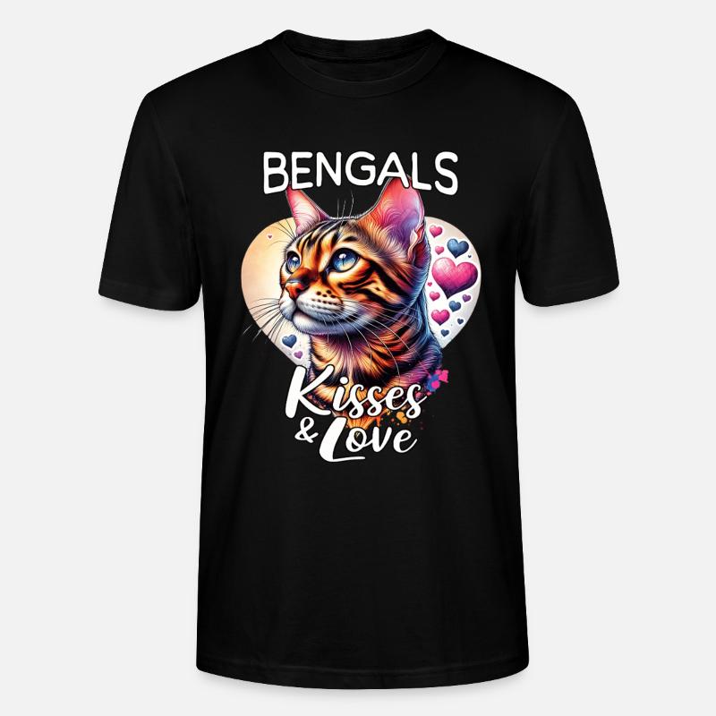 Amour des chats du Bengale - T-shirt bio CRAFTER Stanley Stella Unisexe - noir