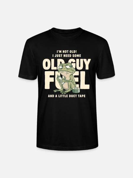 Old Guy Fuel Frog Meme Tee - Stanley/Stella CRAFTER Unisex Organic T-Shirt - black