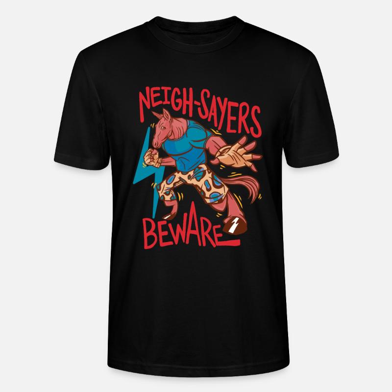 Cavalier, cavalier, cheval, sphémistes méfiants, méfiez-vous - T-shirt bio CRAFTER Stanley Stella Unisexe - noir