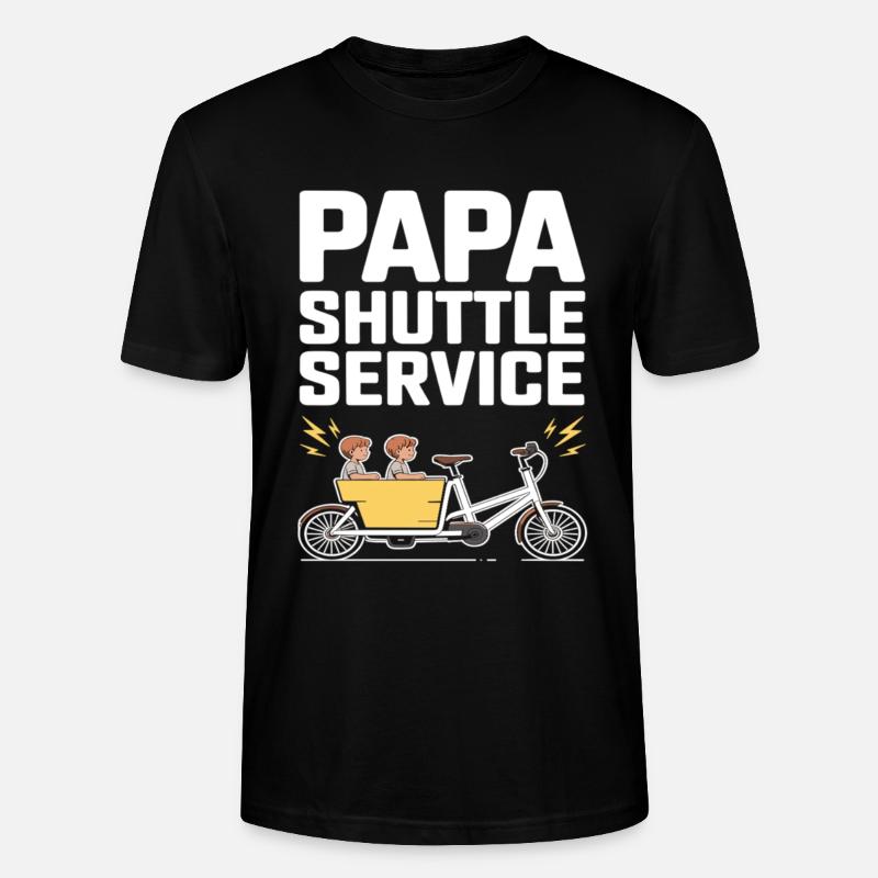 Papa Shuttle Service Vélo cargo Papa - T-shirt bio CRAFTER Stanley Stella Unisexe - noir
