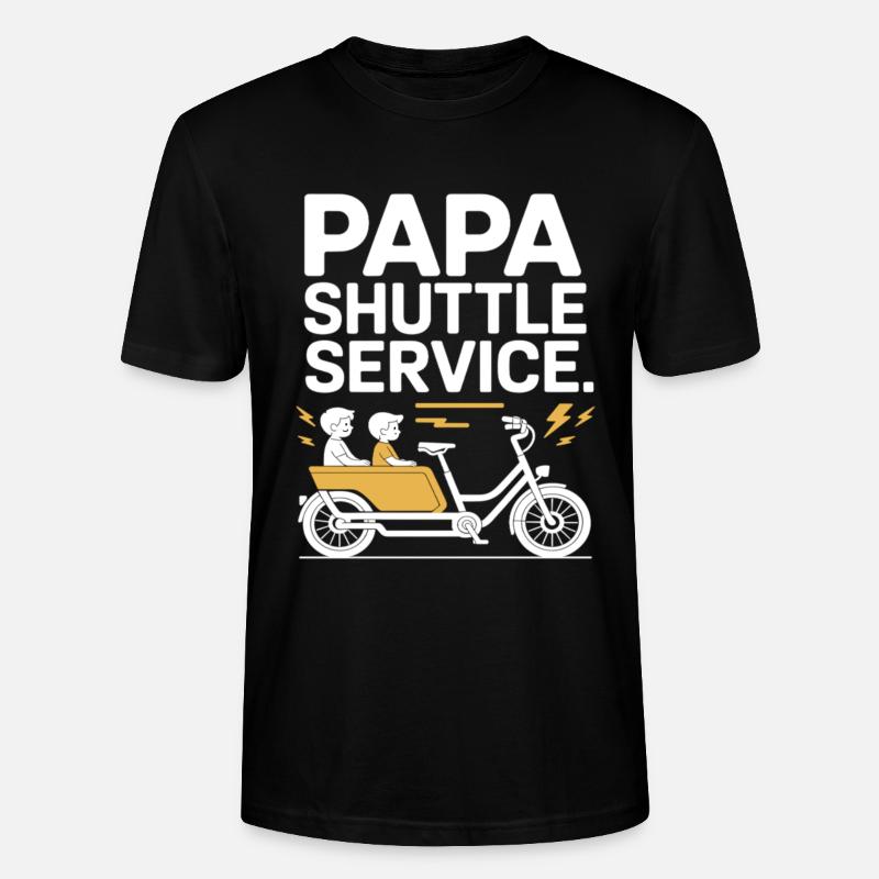 Papa Shuttle Service Lastenrad Papa - Stanley/Stella Unisex Bio-T-Shirt CRAFTER - Schwarz