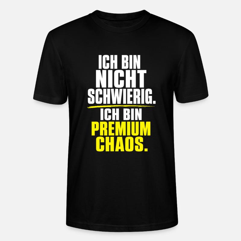 Premium Chaos – Nicht Schwer - Stanley/Stella Unisex Bio-T-Shirt CRAFTER - Schwarz
