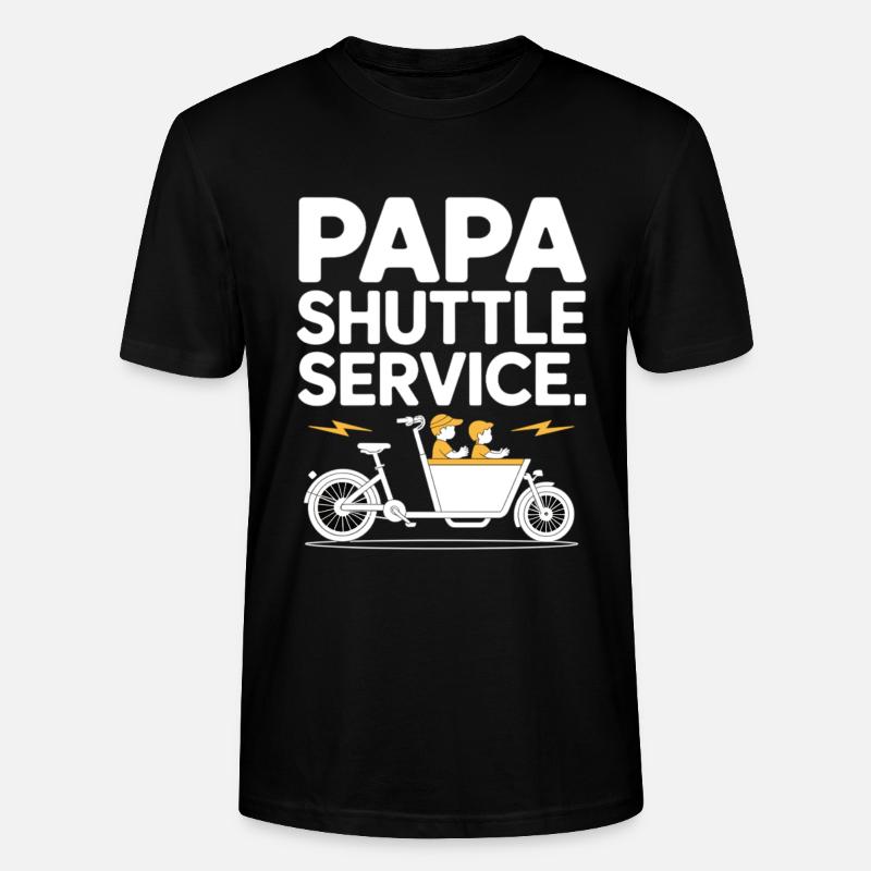 Papa Shuttle Service Vélo cargo Papa - T-shirt bio CRAFTER Stanley Stella Unisexe - noir