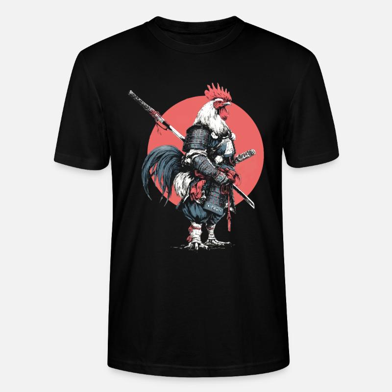 Samouraï Coq en armure - T-shirt bio CRAFTER Stanley Stella Unisexe - noir