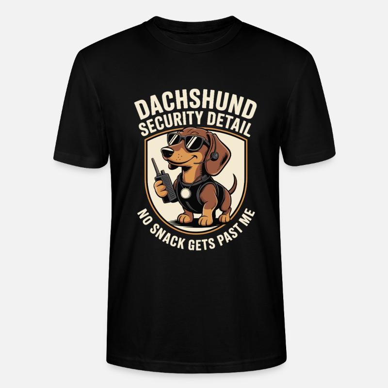 Dackel Snackwache - Stanley/Stella Unisex Bio-T-Shirt CRAFTER - Schwarz