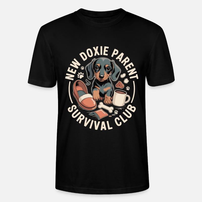 Club de survie teckel - T-shirt bio CRAFTER Stanley Stella Unisexe - noir