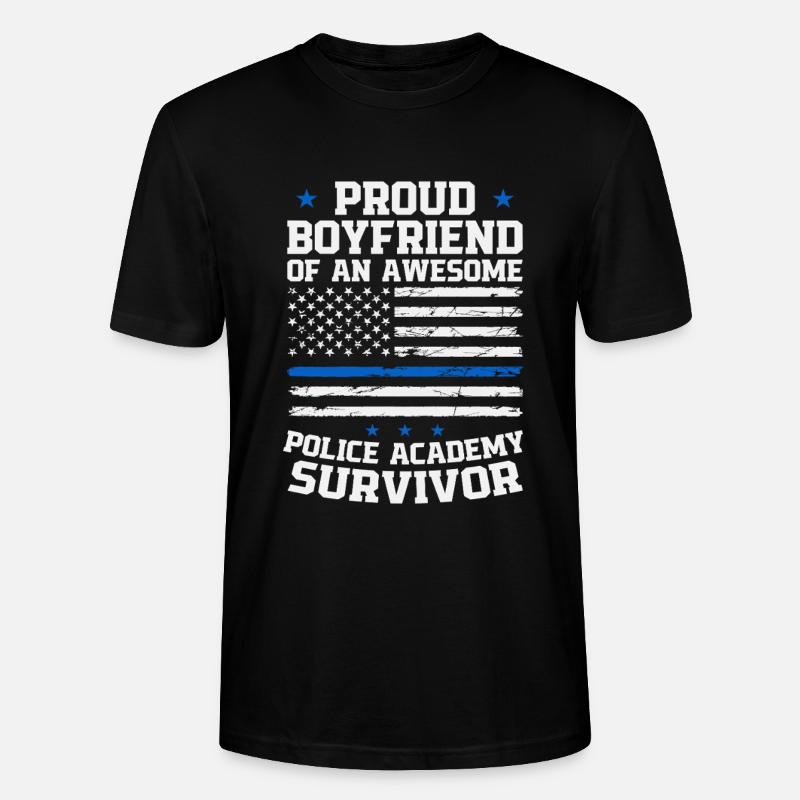 Stolzer Freund einer großartigen Polizeiakademie - Stanley/Stella Unisex Bio-T-Shirt CRAFTER - Schwarz