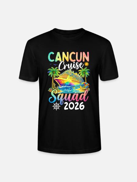 Cancun Cruise Squad 2026 - Stanley/Stella CRAFTER Unisex Organic T-Shirt - black