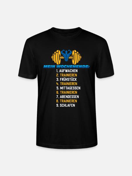 Mein Wochenende Workout Routine - Stanley/Stella Unisex Bio-T-Shirt CRAFTER - Schwarz