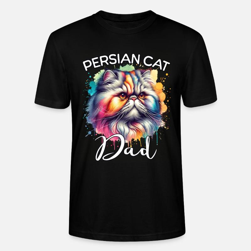 Papa chat perse - T-shirt bio CRAFTER Stanley Stella Unisexe - noir