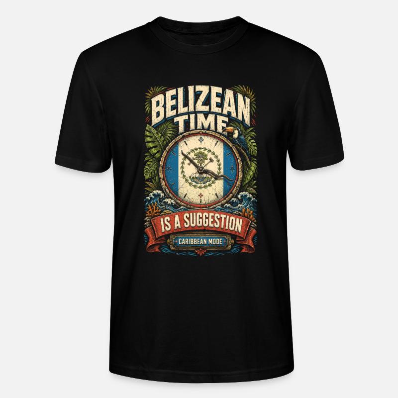 Belize Belizean Root - Stanley/Stella CRAFTER Unisex Organic T-Shirt - black