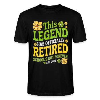 teacher Retirement Gifts for Teachers Retirement - T-shirt bio CRAFTER Stanley Stella Unisexe - noir - Devant - Alina (178cm) & Michal (187cm)