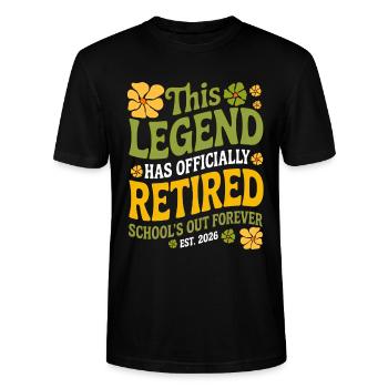 teacher Retirement Gifts for Teachers Retirement - T-shirt bio CRAFTER Stanley Stella Unisexe - noir - Devant - Alina (178cm) & Michal (187cm)