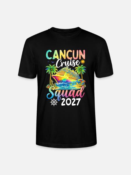 Cancun Cruise Squad 2027 - Stanley/Stella CRAFTER Unisex Organic T-Shirt - black