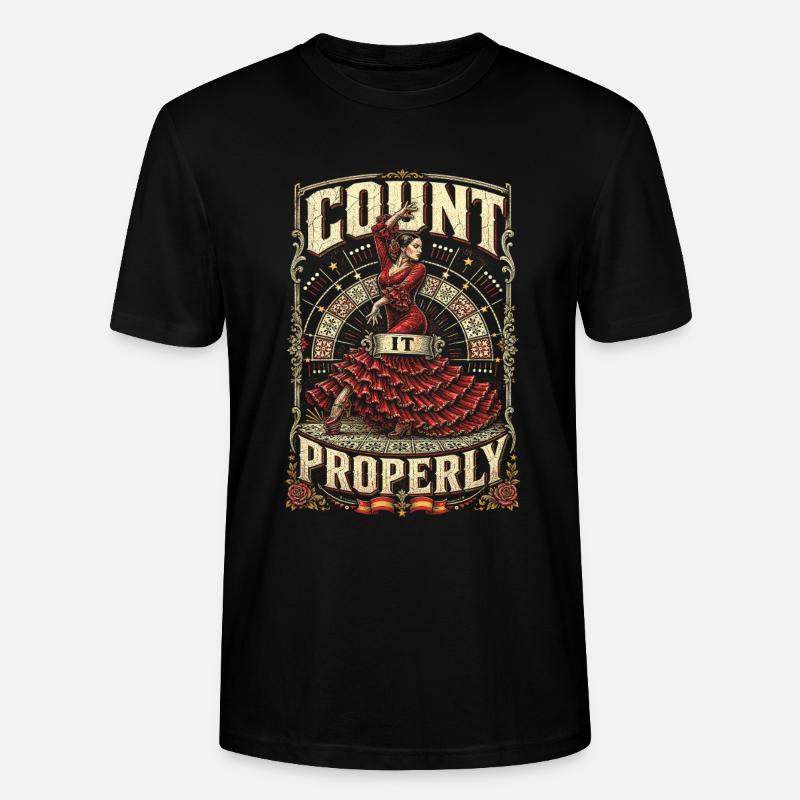 Flamenco Count It Properly - Stanley/Stella Unisex Bio-T-Shirt CRAFTER - Schwarz