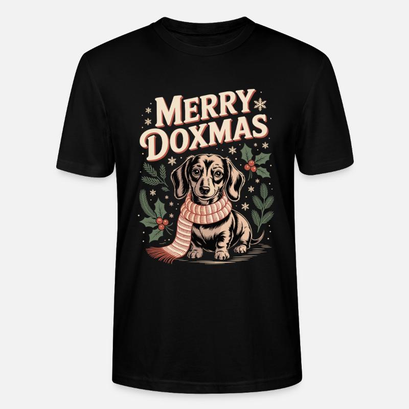 Joyeux Doxmas - T-shirt bio CRAFTER Stanley Stella Unisexe - noir