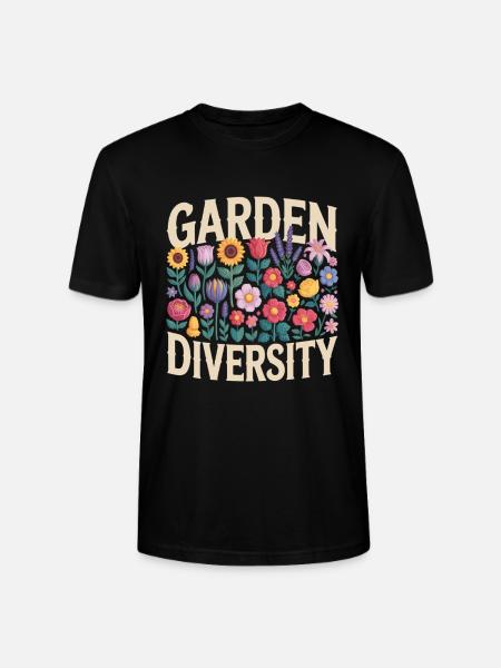 Jardin Diversité Florale - T-shirt bio CRAFTER Stanley Stella Unisexe - noir