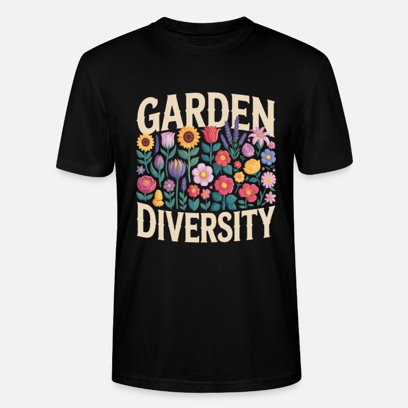 Garden Diversity Blumen Garten - Stanley/Stella Unisex Bio-T-Shirt CRAFTER - Schwarz