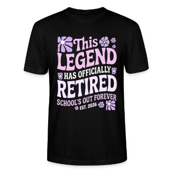 teacher Retirement Gifts for Teachers Retirement - T-shirt bio CRAFTER Stanley Stella Unisexe - noir - Devant - Alina (178cm) & Michal (187cm)