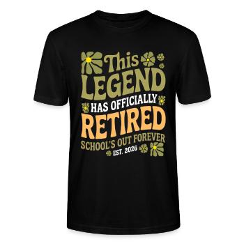 teacher Retirement Gifts for Teachers Retirement - T-shirt bio CRAFTER Stanley Stella Unisexe - noir - Devant - Alina (178cm) & Michal (187cm)