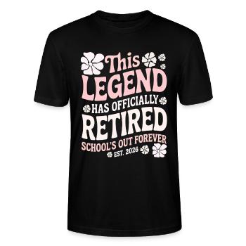 teacher Retirement Gifts for Teachers Retirement - T-shirt bio CRAFTER Stanley Stella Unisexe - noir - Devant - Alina (178cm) & Michal (187cm)