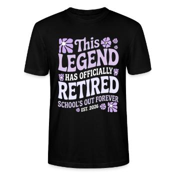 teacher Retirement Gifts for Teachers Retirement - T-shirt bio CRAFTER Stanley Stella Unisexe - noir - Devant - Alina (178cm) & Michal (187cm)