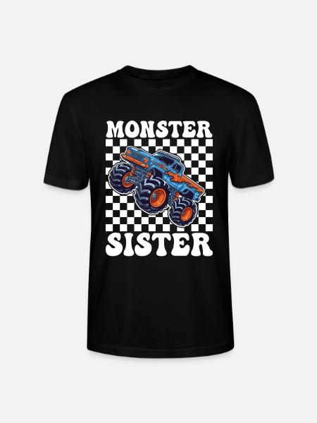 Monstertruck Schwester Motiv - Stanley/Stella Unisex Bio-T-Shirt CRAFTER - Schwarz
