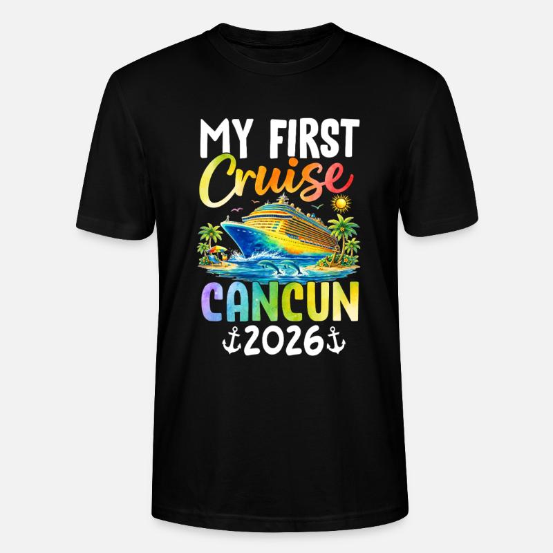 My First Cruise Cancun 2026 - Stanley/Stella Unisex Bio-T-Shirt CRAFTER - Schwarz