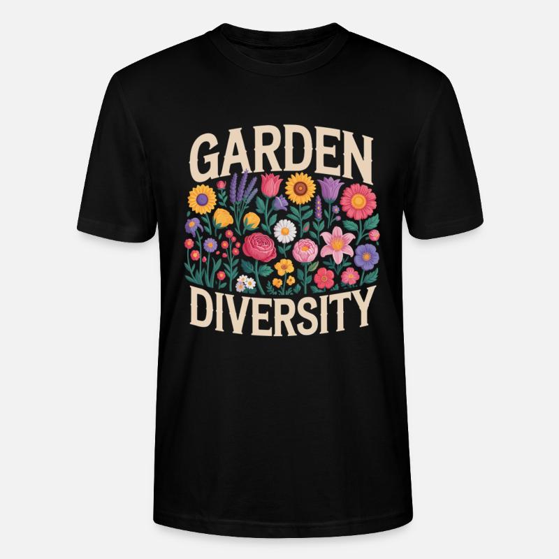 Garden Diversity Blumen Garten - Stanley/Stella Unisex Bio-T-Shirt CRAFTER - Schwarz