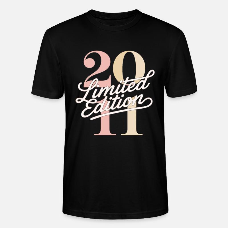 Anniversaire en édition limitée 2011 - T-shirt bio CRAFTER Stanley Stella Unisexe - noir