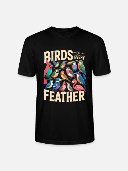 Birds of Every Feather Vogel Vielfalt - Stanley/Stella CRAFTER Unisex Organic T-Shirt - black
