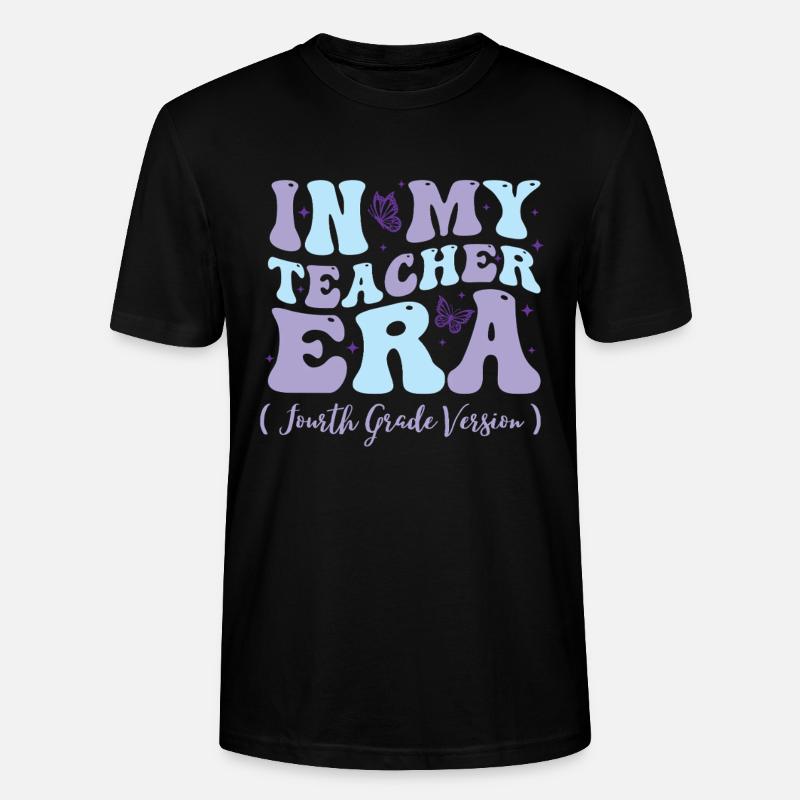 À l’époque de mon enseignant, quatrième - T-shirt bio CRAFTER Stanley Stella Unisexe - noir