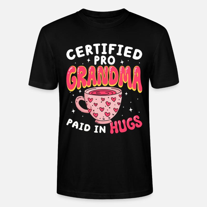 Grand-mère Grand-mère Professionnelle Certifiée - T-shirt bio CRAFTER Stanley Stella Unisexe - noir