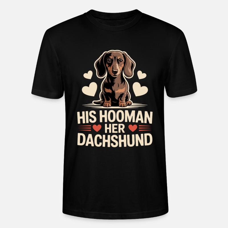 Dackel Hooman - Stanley/Stella Unisex Bio-T-Shirt CRAFTER - Schwarz