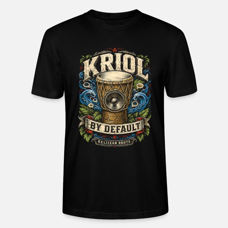 Belize Belizische Wurzeln Kriol By Default - Stanley/Stella Unisex Bio-T-Shirt CRAFTER - Schwarz