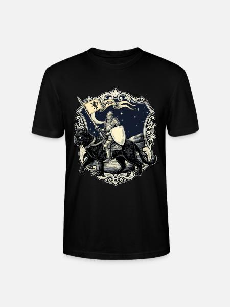 Ren Faire Medieval Knight Cat Renaissance - Stanley/Stella CRAFTER Unisex Organic T-Shirt - black
