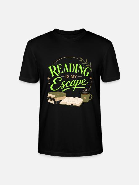Book Fan Literature Lover Reading Motif - Stanley/Stella CRAFTER Unisex Organic T-Shirt - black