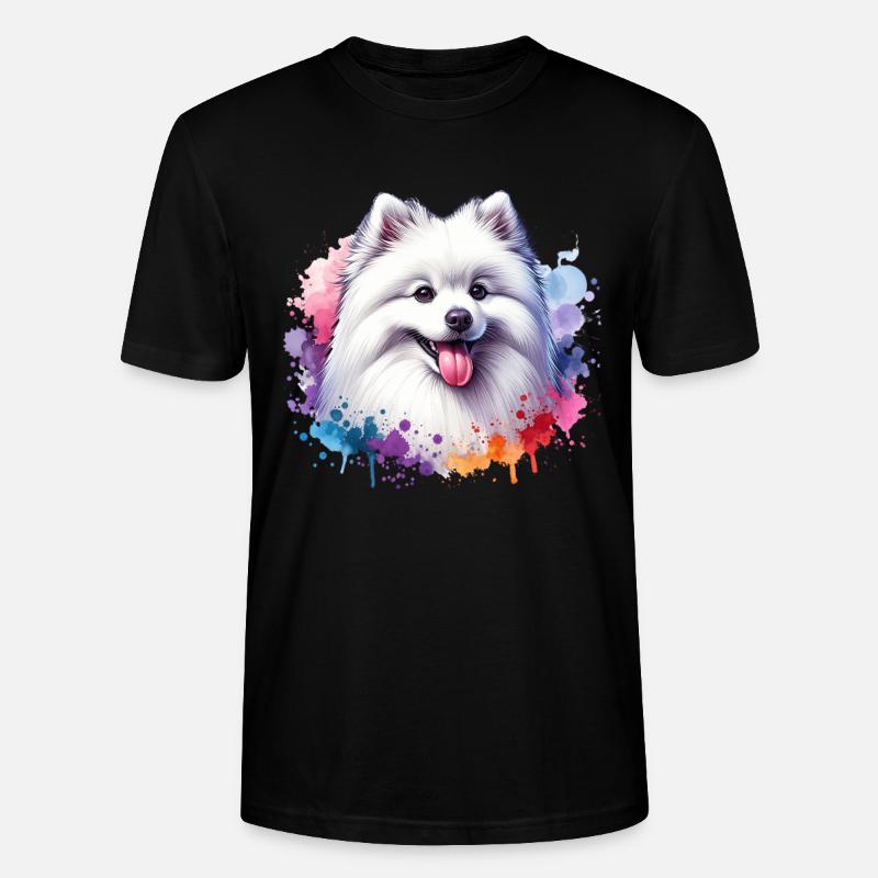 Spitz Zwergspitz Motiv - Stanley/Stella Unisex Bio-T-Shirt CRAFTER - Schwarz