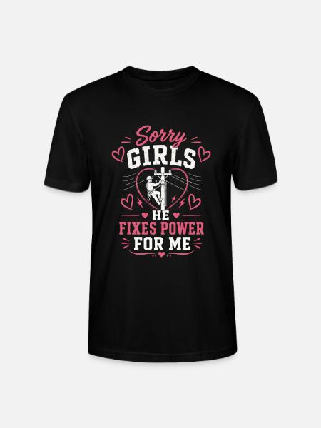 Lineman Wife With Pride Technique - Stanley/Stella CRAFTER Unisex Organic T-Shirt - black