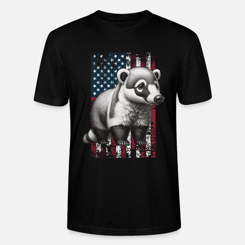 Coati US Nasenbär - T-shirt bio CRAFTER Stanley Stella Unisexe - noir