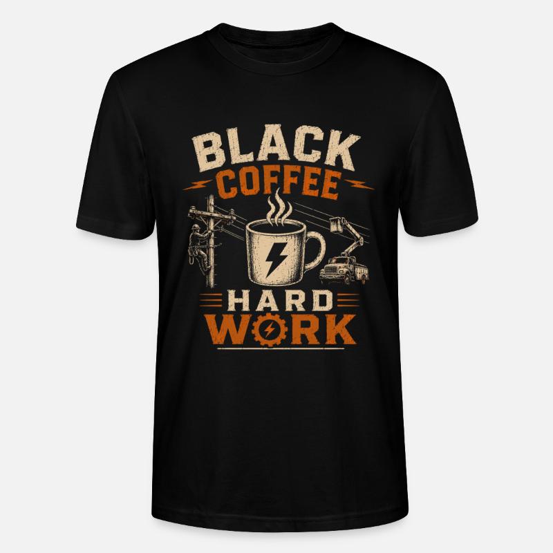 Café devant la ligne électrique - T-shirt bio CRAFTER Stanley Stella Unisexe - noir