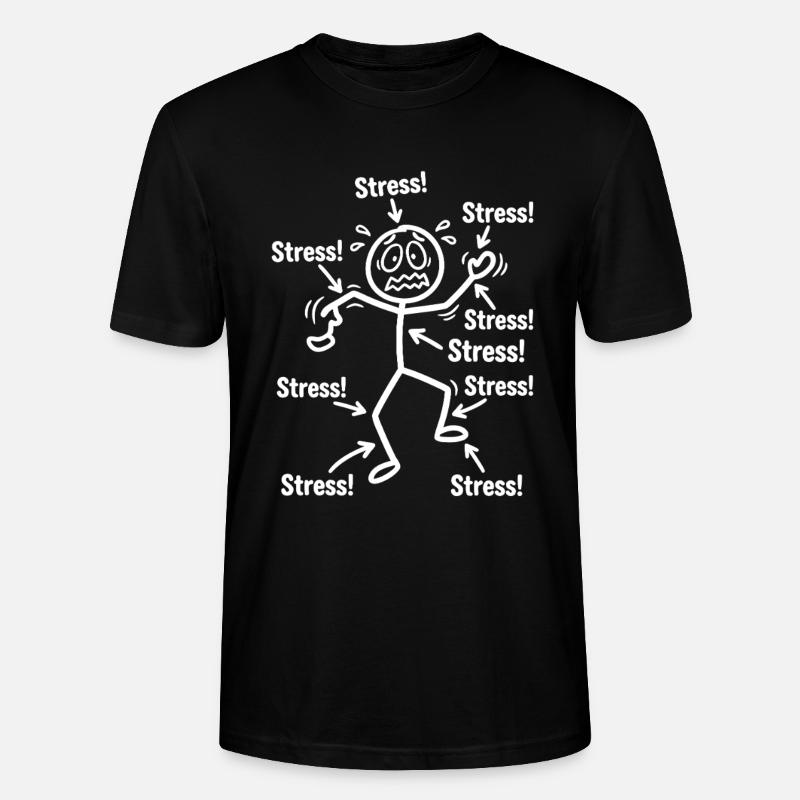 stress_figur_pfeile - Stanley/Stella CRAFTER Unisex Organic T-Shirt - black